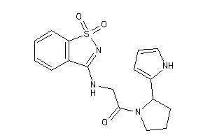 2-[(1,1-diketo-1,2-benzothiazol-3-yl)amino]-1-[2-(1H-pyrrol-2-yl)pyrrolidino]ethanone