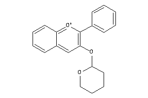 Image of 2-phenyl-3-tetrahydropyran-2-yloxy-1-benzopyrylium