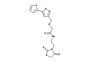 N-[2-(2,4-diketothiazolidin-3-yl)ethyl]-2-[[5-(2-thienyl)isoxazol-3-yl]methylthio]acetamide