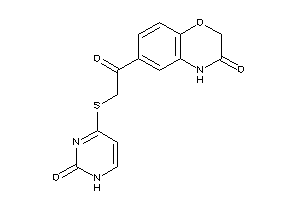 6-[2-[(2-keto-1H-pyrimidin-4-yl)thio]acetyl]-4H-1,4-benzoxazin-3-one