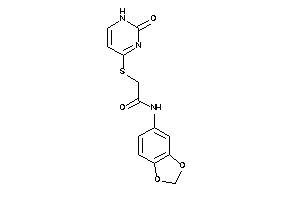 N-(1,3-benzodioxol-5-yl)-2-[(2-keto-1H-pyrimidin-4-yl)thio]acetamide