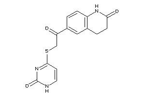 6-[2-[(2-keto-1H-pyrimidin-4-yl)thio]acetyl]-3,4-dihydrocarbostyril