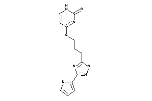 4-[3-[3-(2-thienyl)-1,2,4-oxadiazol-5-yl]propylthio]-1H-pyrimidin-2-one