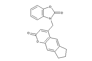 Image of 3-[(2-keto-7,8-dihydro-6H-cyclopenta[g]chromen-4-yl)methyl]-1,3-benzoxazol-2-one