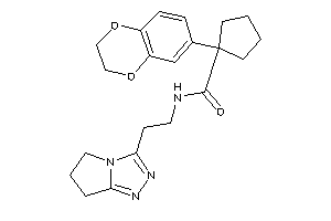 1-(2,3-dihydro-1,4-benzodioxin-6-yl)-N-[2-(6,7-dihydro-5H-pyrrolo[2,1-c][1,2,4]triazol-3-yl)ethyl]cyclopentanecarboxamide