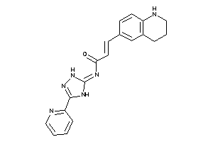 Image of N-[3-(2-pyridyl)-1,4-dihydro-1,2,4-triazol-5-ylidene]-3-(1,2,3,4-tetrahydroquinolin-6-yl)acrylamide