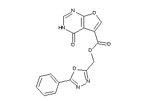 4-keto-3H-furo[2,3-d]pyrimidine-5-carboxylic Acid (5-phenyl-1,3,4-oxadiazol-2-yl)methyl Ester