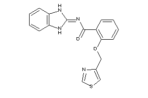 Image of N-(1,3-dihydrobenzimidazol-2-ylidene)-2-(thiazol-4-ylmethoxy)benzamide