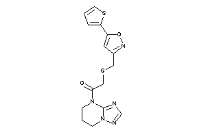 Image of 1-(6,7-dihydro-5H-[1,2,4]triazolo[1,5-a]pyrimidin-4-yl)-2-[[5-(2-thienyl)isoxazol-3-yl]methylthio]ethanone