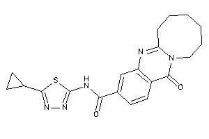 Image of N-(5-cyclopropyl-1,3,4-thiadiazol-2-yl)-13-keto-6,7,8,9,10,11-hexahydroazocino[2,1-b]quinazoline-3-carboxamide
