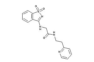 2-[(1,1-diketo-1,2-benzothiazol-3-yl)amino]-N-[2-(2-pyridyl)ethyl]acetamide