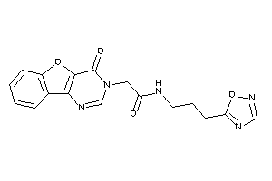 2-(4-ketobenzofuro[3,2-d]pyrimidin-3-yl)-N-[3-(1,2,4-oxadiazol-5-yl)propyl]acetamide