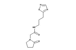 2-(2-ketopyrrolidino)-N-[3-(1,2,4-oxadiazol-5-yl)propyl]acetamide