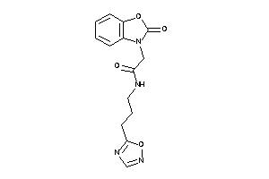 2-(2-keto-1,3-benzoxazol-3-yl)-N-[3-(1,2,4-oxadiazol-5-yl)propyl]acetamide