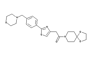 1-(1,4-dioxa-8-azaspiro[4.5]decan-8-yl)-2-[2-[4-(morpholinomethyl)phenyl]thiazol-4-yl]ethanone