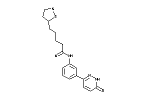 5-(dithiolan-3-yl)-N-[3-(6-keto-1H-pyridazin-3-yl)phenyl]valeramide