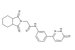 2-(1,3-diketo-3a,4,5,6,7,7a-hexahydroisoindol-2-yl)-N-[3-(6-keto-1H-pyridazin-3-yl)phenyl]acetamide