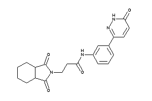 3-(1,3-diketo-3a,4,5,6,7,7a-hexahydroisoindol-2-yl)-N-[3-(6-keto-1H-pyridazin-3-yl)phenyl]propionamide