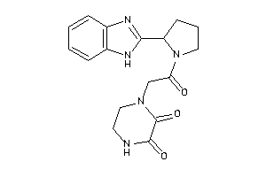 1-[2-[2-(1H-benzimidazol-2-yl)pyrrolidino]-2-keto-ethyl]piperazine-2,3-quinone