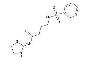 4-(benzenesulfonamido)-N-thiazolidin-2-ylidene-butyramide