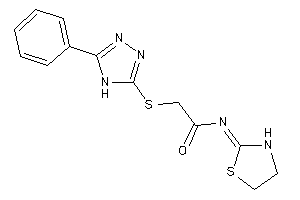 2-[(5-phenyl-4H-1,2,4-triazol-3-yl)thio]-N-thiazolidin-2-ylidene-acetamide