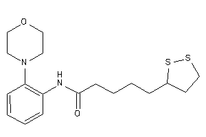 5-(dithiolan-3-yl)-N-(2-morpholinophenyl)valeramide