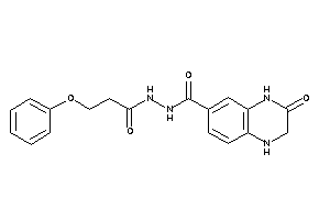 3-keto-N'-(3-phenoxypropanoyl)-2,4-dihydro-1H-quinoxaline-6-carbohydrazide