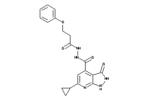 6-cyclopropyl-3-keto-N'-(3-phenoxypropanoyl)-1,2-dihydropyrazolo[3,4-b]pyridine-4-carbohydrazide