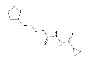 Image of N'-[5-(dithiolan-3-yl)pentanoyl]cyclopropanecarbohydrazide