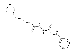 Image of N'-(2-anilinoacetyl)-5-(dithiolan-3-yl)valerohydrazide