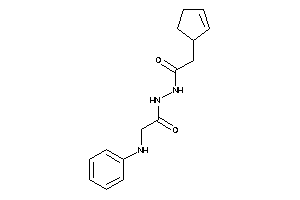 2-anilino-N'-(2-cyclopent-2-en-1-ylacetyl)acetohydrazide