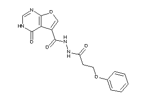 4-keto-N'-(3-phenoxypropanoyl)-3H-furo[2,3-d]pyrimidine-5-carbohydrazide