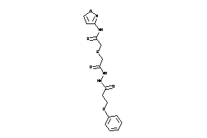 Image of N-isoxazol-3-yl-2-[[2-keto-2-[N'-(3-phenoxypropanoyl)hydrazino]ethyl]thio]acetamide