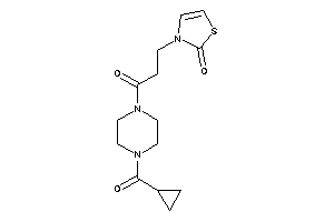 3-[3-[4-(cyclopropanecarbonyl)piperazino]-3-keto-propyl]-4-thiazolin-2-one