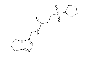 3-cyclopentylsulfonyl-N-(6,7-dihydro-5H-pyrrolo[2,1-c][1,2,4]triazol-3-ylmethyl)propionamide