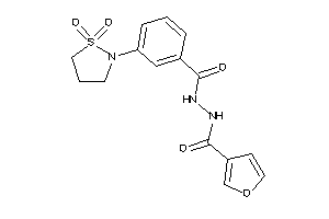 N'-[3-(1,1-diketo-1,2-thiazolidin-2-yl)benzoyl]-3-furohydrazide