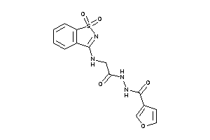 N'-[2-[(1,1-diketo-1,2-benzothiazol-3-yl)amino]acetyl]-3-furohydrazide