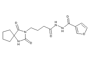 Image of N'-[4-(2,4-diketo-1,3-diazaspiro[4.4]nonan-3-yl)butanoyl]-3-furohydrazide