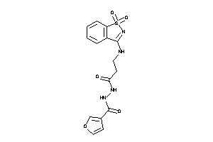 N'-[3-[(1,1-diketo-1,2-benzothiazol-3-yl)amino]propanoyl]-3-furohydrazide