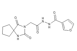Image of N'-[2-(2,4-diketo-1,3-diazaspiro[4.4]nonan-3-yl)acetyl]-3-furohydrazide