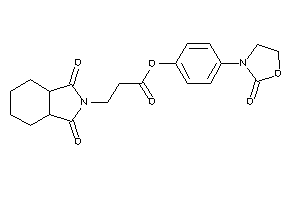 3-(1,3-diketo-3a,4,5,6,7,7a-hexahydroisoindol-2-yl)propionic Acid [4-(2-ketooxazolidin-3-yl)phenyl] Ester