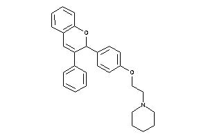 1-[2-[4-(3-phenyl-2H-chromen-2-yl)phenoxy]ethyl]piperidine