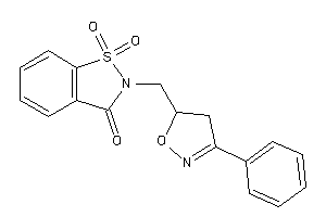 1,1-diketo-2-[(3-phenyl-2-isoxazolin-5-yl)methyl]-1,2-benzothiazol-3-one