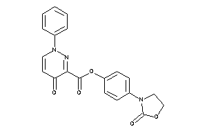 4-keto-1-phenyl-pyridazine-3-carboxylic Acid [4-(2-ketooxazolidin-3-yl)phenyl] Ester