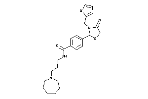 N-[3-(azepan-1-yl)propyl]-4-[3-(2-furfuryl)-4-keto-thiazolidin-2-yl]benzamide