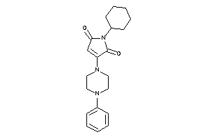 1-cyclohexyl-3-(4-phenylpiperazino)-3-pyrroline-2,5-quinone