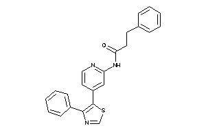 Image of 3-phenyl-N-[4-(4-phenylthiazol-5-yl)-2-pyridyl]propionamide