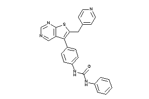 1-phenyl-3-[4-[6-(4-pyridylmethyl)thieno[2,3-d]pyrimidin-5-yl]phenyl]urea
