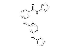 3-[[6-(cyclopentylamino)pyrimidin-4-yl]amino]-N-isoxazol-3-yl-benzamide