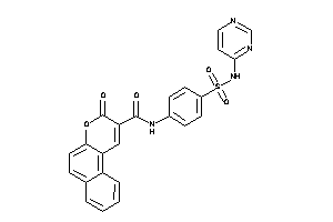 3-keto-N-[4-(4-pyrimidylsulfamoyl)phenyl]benzo[f]chromene-2-carboxamide